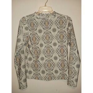 Sisstrevolution‎ Womens Print Rash Guard Long Sleeve Swim Top Medium